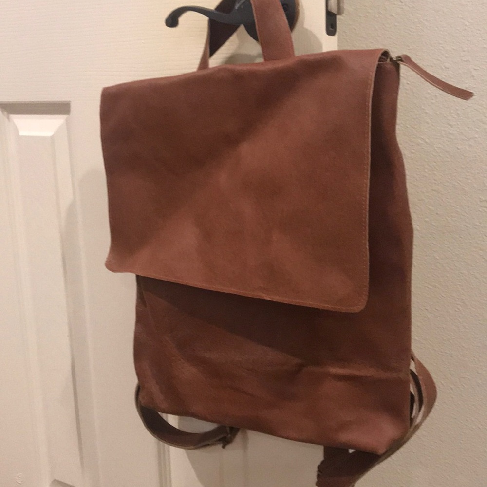 MayKo Genuine Leather Brown Backpack